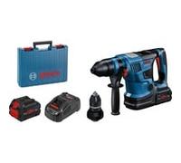 Bosch Professional 18V System perforateur sans-fil BITURBO GBH 18V-34 CF (avec module Bluetooth, 2 batteries BITURBO de 5,5 Ah, chargeur GAL 1880 CV, coffret de transport)