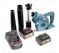 Bosch GBL 18 V-120 Souffleur de feuilles sans fil avec 2x Bosch GBA 18V 5,0 Ah batterie + chargeur GAL 1880 CV