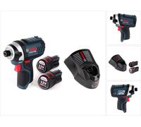Bosch GDR 12V-105 Professional Visseuse à chocs sans fil + 2x Batteries GBA 12 V 3,0 Ah + Chargeur GAL 1230