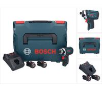 Bosch GDR 12V-105 Professional Visseuse à chocs sans fil + Boîtier L-Boxx + 2x Batteries GBA 12 V 3,0 Ah + Chargeur GAL 1230