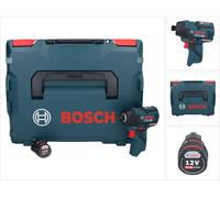 Bosch GDR 12V-110 Professional 12V Visseuse à chocs sans fil avec Porte-outils six pans creux 1/4" en Coffret L-Boxx + 1x Batterie 3,0 Ah - sans Chargeur