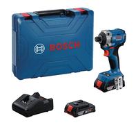 Bosch Professional 18V System Tournevis à percussion sans fil GDR 18V-215 (2 batteries GBA 18V 2.0Ah incl., chargeur GAL 18V-20, malette MPP)