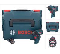 Bosch GDS 12V-115 Boulonneuse sans-fil avec Porte-outils Carré mâle de 3/8" en Coffret L-Boxx + 1x Batterie 3,0 Ah - sans Chargeur