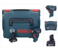 Bosch GDS 12V-115 Boulonneuse sans-fil avec Porte-outils Carré mâle de 3/8" en Coffret L-Boxx + 1x Batterie GBA 12V 6,0 Ah - sans Chargeur