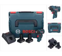 Bosch GDS 12V-115 Boulonneuse sans-fil avec Porte-outils Carré mâle de 3/8" en Coffret L-Boxx + 2x Batteries GBA 12V 6,0 Ah + Chargeur