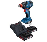 Bosch GDX 18V-200 Professional Visseuse à chocs sans fil 18 V 200 Nm Brushless + 2x batterie 2,0 Ah + chargeur