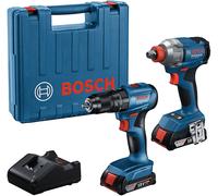 BOSCH GDX 18V-285 + GSB 185-LI + 2× 2,0 Ah + GAL 18V-20 + coffret PROFESSIONAL 06019N2124