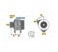 BOSCH Générateur Alternateur 120A 14V pour Porsche Boxster 986 911 Targa 996