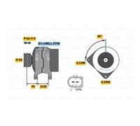BOSCH Générateur Alternateur 90A 14V pour Audi A2 VW New Beetle Cabriolet Seat