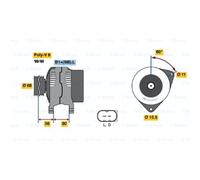 BOSCH Générateur Alternateur 90A 14V pour Iveco Daily III Boîte / Break