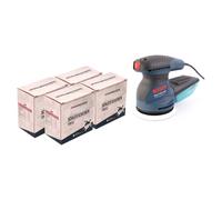 Bosch GEX 125-1 AE Ponceuse excentrique 250 watts 125 mm ( 0601387500 ) + 4x Toolbrothers TURTLE Set de ponçage