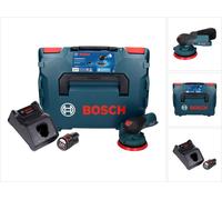 Bosch GEX 12V-125 Professional Ponceuse excentrique sans fil 12 V 125 mm brushless + 1x Batterie 3,0 Ah + Chargeur + L-Boxx