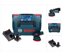 Bosch GEX 12V-125 Professional Ponceuse excentrique sans fil 12 V 125 mm brushless + 1x Batterie 6,0 Ah + Chargeur + L-Boxx