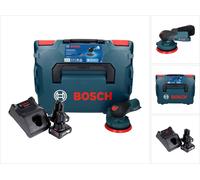 Bosch GEX 12V-125 Professional Ponceuse excentrique sans fil 12 V 125 mm brushless + 2x Batteries 6,0 Ah + Chargeur + L-Boxx