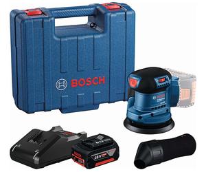 BOSCH GEX 185-LI PROFESSIONAL Ponceuse excentrique, 1× GBA 18V 4.0Ah, coffret 06013A5021