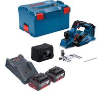 Bosch GHO 18V-26 Professional Rabot sans fil 18 V 2,6 mm Brushless + 2x batterie 4,0 Ah + chargeur + L-Boxx