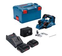 Bosch GHO 18V-26 Professional Rabot sans fil 18 V 2,6 mm Brushless + 2x batterie ProCORE 4,0 Ah + chargeur + L-Boxx