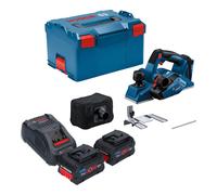 Bosch GHO 18V-26 Professional Rabot sans fil 18 V 2,6 mm Brushless + 2x batterie ProCORE 5,5 Ah + chargeur + L-Boxx