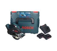 Bosch GKM 18V-50 Professional Scie circulaire portative métal sans fil 18 V 136 mm Brushless + 2x batterie ProCORE 4,0 Ah + chargeur + L-Boxx