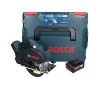 Bosch GKM 18V-50 Professional Scie circulaire portative pour le métal sans fil 18 V 136 mm Brushless + 1x batterie 5,0 Ah + L-Boxx - sans chargeur