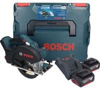 Bosch GKM 18V-50 Professional Scie circulaire portative sans fil pour le métal 18 V 136 mm Brushless + 2x batterie 4,0 Ah + chargeur + L-Boxx