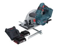 Bosch GKS 18V-57-2 Professional Scie circulaire sans fil 18 V 165 mm Brushless + 2x batterie 2,0 Ah + chargeur