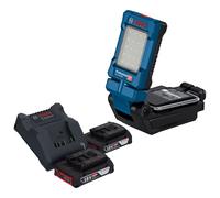 Bosch GLI 18V-800 Professional Lampe sans fil 18 V 800 lm + 2x batterie 2,0 Ah + chargeur