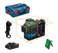 Bosch GLL 18V-120-33 CG Ensemble Niveau Laser En Croix À Batterie 18V (1x 4.0Ah) Dans L-Boxx - Vert - 3x 360