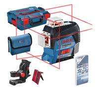 Bosch GLL 3-80 C SOLO 12 V Li-Ion Batterie Laser À Croix Corps Dans L-Boxx - Rouge - 30 M