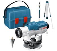 Bosch Professional Niveau optique GOL 20 D – 20× – 360° – portée 60 m – trépied BT160, pige GR500