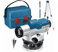 Bosch Professional Niveau optique GOL 26 G (grossissement 26x, unité de mesure : 400 Gon, portée : jusqu’à 100 m, pige GR 500, trépied BT 160, dans un coffret de transport)