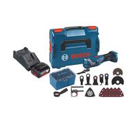 Bosch GOP 18V-34 Professional Cutter multifonction sans fil 18 V Starlock Plus + 1x batterie 5,0 Ah + chargeur + 17 pces. d'accessoires + L-Boxx