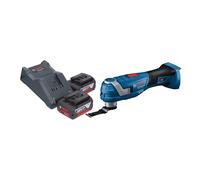 Bosch GOP 18V-34 Professional Cutter multifonction sans fil 18 V Starlock Plus + 2x batterie 4,0 Ah + chargeur