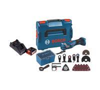 Bosch GOP 18V-34 Professional Cutter multifonctions sans fil 18 V Starlock Plus + 1x batterie 3,0 Ah + chargeur + 17 pces. d'accessoires + L-Boxx