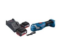 Bosch GOP 18V-34 Professional Cutter multifonctions sans fil 18 V Starlock Plus + 2x batterie 5,0 Ah + chargeur