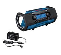 Bosch GPB 18V-2 SC Radio de Chantier DAB+/FM Bluetooth, AUX, Secteur Inclus, Compatible Batterie 18V