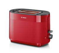 Bosch, Grille-pain, MyMoment, 2 fentes, fonctions décongélation et réchauffage, chauffe-viennoiserie, HighLift, arrêt automatique, rouge foncé, TAT2M124