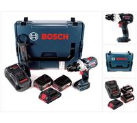 Bosch GSB 18 V-85 C Professional 18V Perceuse-visseuse à percussion sans fil Brushless 85 Nm + Coffret L-Boxx + 2 x Batteries 5,0 Ah + 1 x Batterie ProCore 4,0 Ah + Chargeur
