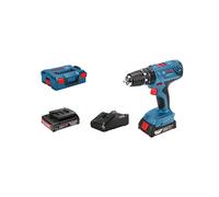 Bosch GSB 18V-21 PROFESSIONAL : Perceuse-Visseuse à percussion 18V Li-Ion 2Ah, 1800 tr/min, mandrin 13mm, couple 55Nm, 2 batteries, coffret