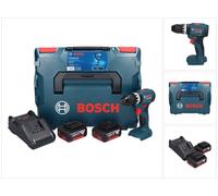 Bosch GSB 18V-45 Perceuse-visseuse à percussion sans fil 18 V 45 Nm Brushless + 2x batterie 5,0 Ah + chargeur + L-Boxx