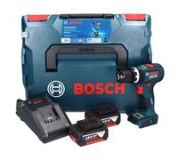 Bosch GSB 18V-90 C Professional Perceuse-visseuse à percussion sans fil 64 Nm 18V Brushless + 2x Batteries 5,0 Ah + Chargeur + Coffret L-Boxx (06019K6106)