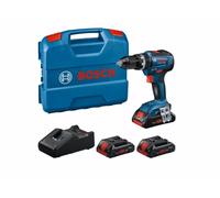 Bosch GSB18V-55 Ensemble Perceuse-visseuse Sans Fil 18V Li-ion (3 Batteries De 4Ah) Dans Un Coffret L-Case