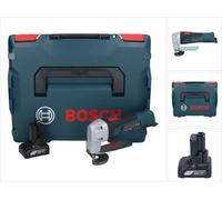 Bosch GSC 12V-13 Cisaille à tôle sans fil 12V avec clé à six pans + 1x Batterie 6,0 Ah + Coffret L-BOXX - sans chargeur rapide