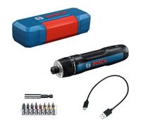 BOSCH GSD4V-35 Tournevis rechargeable USB-C 4 V Max - Design compact, double activation, casier d'embouts universel, 8 réglages de couple, lampe de travail LED