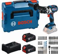 BOSCH GSR 18V-110 C PROFESSIONAL Kit d’outils, 2×5,0 Ah +GAL + coffret d’embouts 0615A500E