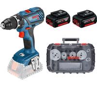 BOSCH GSR 18V-28 KIT 2x batteries 4,0Ah, 9pcs Scies cloches SET (06159975ZR)