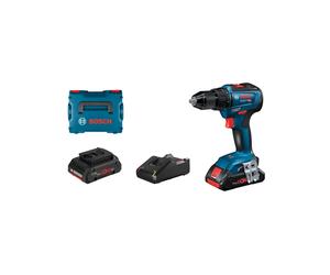 Bosch GSR 18V-55 Professional : Visseuse-Perceuse 18V Li-Ion, 460-1800 tr/min, Couple 55Nm, Mandrin Autoserrant, 1 Batterie & Chargeur Inclus