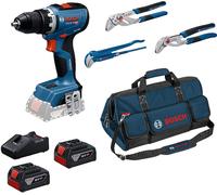 BOSCH GSR 18V-65 PROFESSIONAL Perceuse-visseuse sans fil, 3 pinces de plombier 0615A5007J