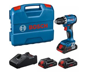 Bosch GSR18V-45 Jeu De Visseuses Sans Fil 18V Li-ion (3x Batterie 4Ah) Dans Coffret L - 45Nm
