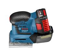 Bosch GSS 18V-10 Ponceuse 18V 5Ah, Fixation Velcro, Plaque 113x101mm, Abrasif Velcro 115x107mm, Vibrations 7.5m/s², 1.7kg